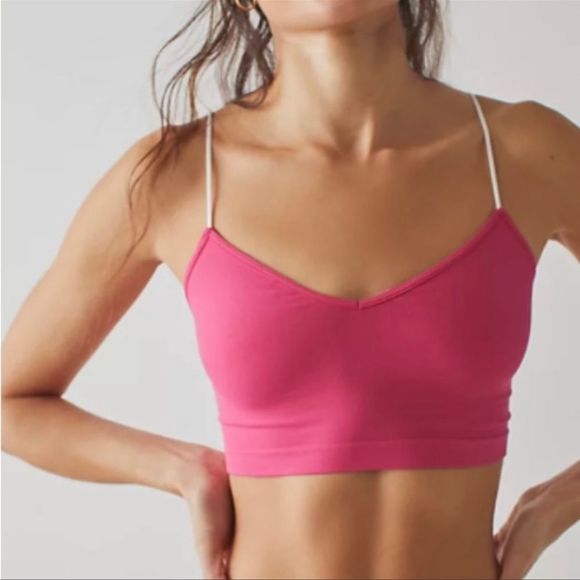 FREE PEOPLE | NWOT Sweetheart Seamless Brami in Punch Crush - Picture 1 of 3